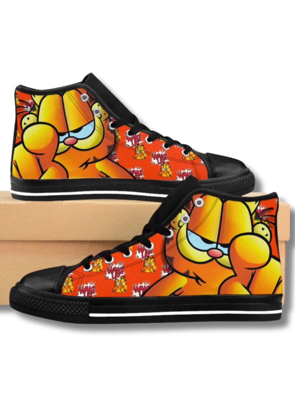 GARFIELD (3D) “WAKE UP” Custom Sneakers 🔥 | Bold Women’s Graphic Streetwear